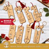 Laser Ready Templates New Valentine's Day Couple Bookmarks Valentine's Day Couple Bookmarks Thumbnail