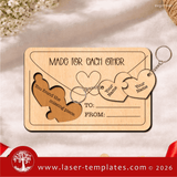 Laser Ready Templates New Valentine's Day Couple Keychain Cards Valentine's Day Couple Keychain Cards Thumbnail