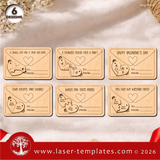 Laser Ready Templates New Valentine's Day Couple Keychain Cards Valentine's Day Couple Keychain Cards Thumbnail