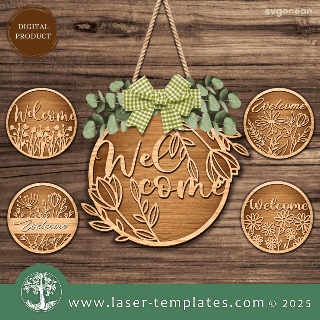 Welcome Sign Bundle – Laser Ready Templates