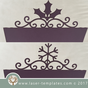 Laser Cut 2 Christmas Place Cards Template, Download Vector Files.