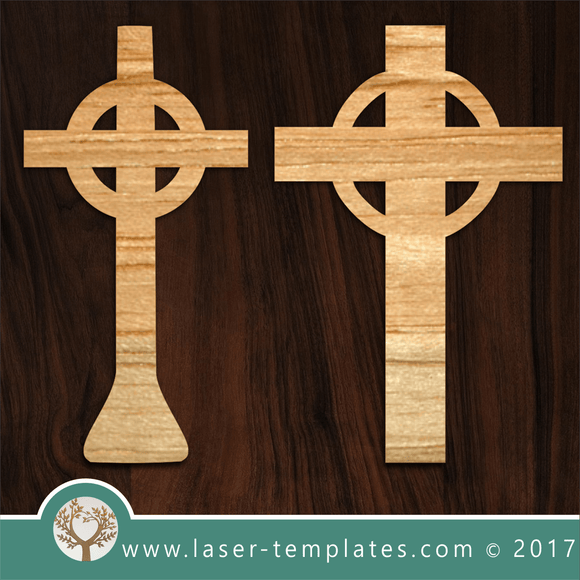 Laser cut cross template, pattern, design. Free vector designs every day. 2 Crosses