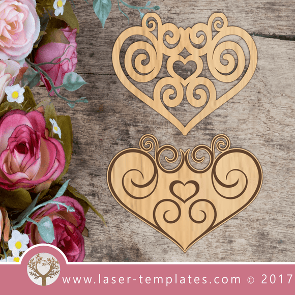 Laser cut Hearts, search 1000's of laser templates online.