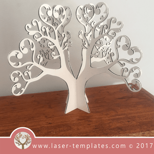 Laser Cut 2 Piece Heart Tree Template, Download Vector Designs Online.