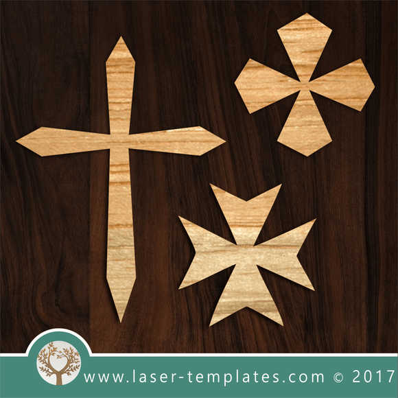 Laser cut cross template, pattern, design. Free vector designs every day. 3 Cross templates