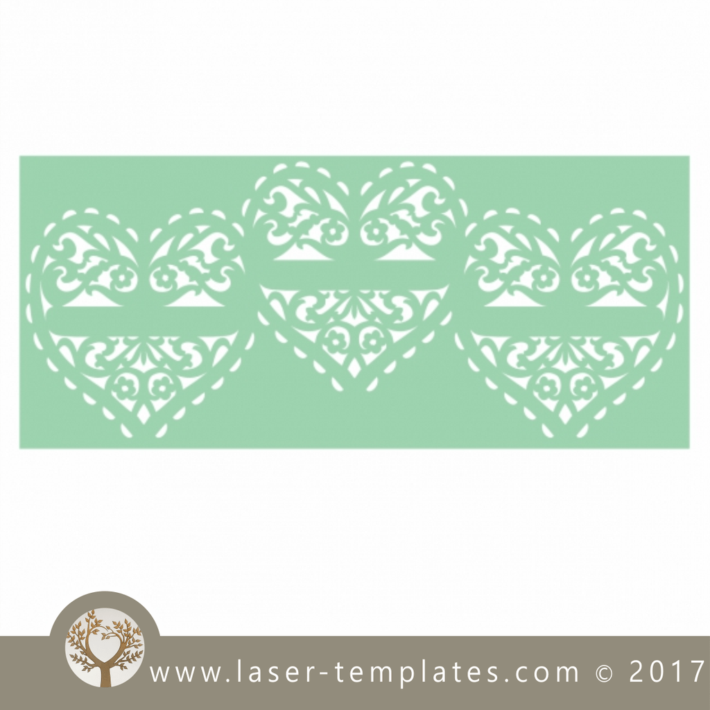 heart stencil template, online vector design store for laser cut ...