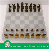 Laser cut template for 3D 3mm Chess Set and Board