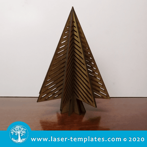 Laser cut template for 3D 3mm Christmas Tree 1
