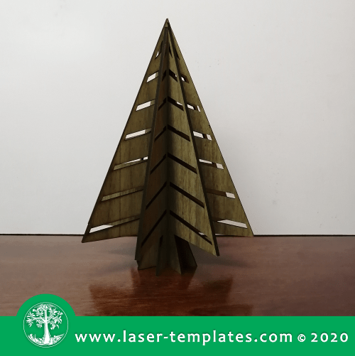 Laser cut template for 3D 3mm Christmas Tree 2
