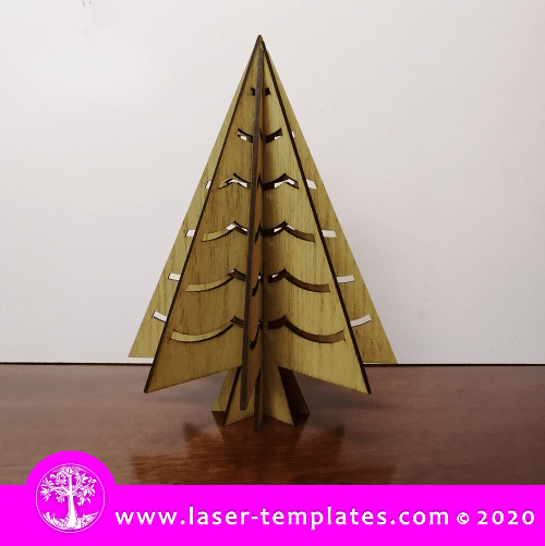 Laser cut template for 3D 3mm Christmas Tree 4