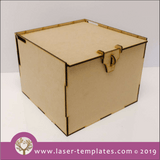 Laser Cut template for 3D 3mm Envelope Box & lock mechanism