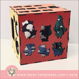 Laser cut template for 3D 3mm Kids Interactive Toy Box