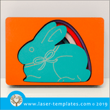 Laser cut template for 3D 3mm Kids Rabbit Puzzle