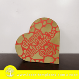 3D 3mm Living Hinge Valentine's Heart Box - Large