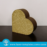 3D 3mm Living Hinge Valentine's Heart Box Medium 