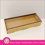 Laser cut template for 3D 3mm Wooden Box with Sliding Lid