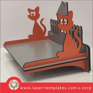 Laser cut template for 3D 6mm Kids Cat Shelf