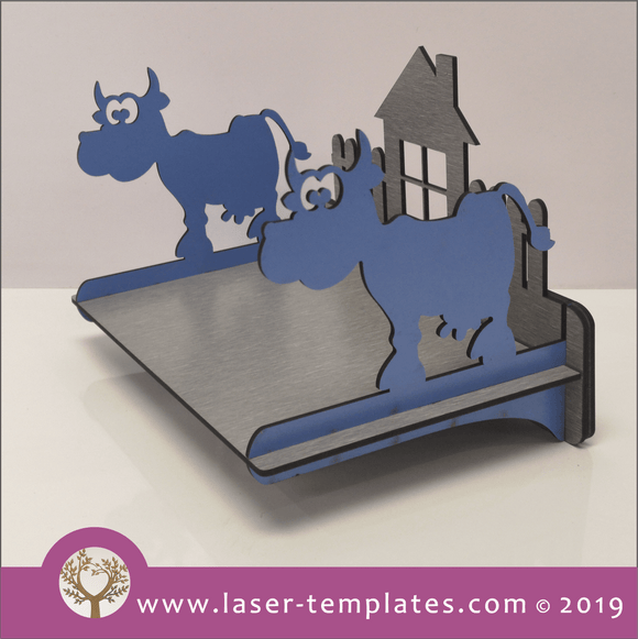 Laser cut template for 3D 6mm Kids Cow Shelf