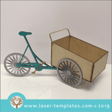 Laser cut template for 3D Bicycle and carry box