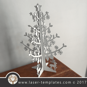 Laser cut 3D Christmas Tree Template, download vector designs