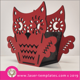 Laser cut template for 3D Kids Owl, Butterfly and Flower Box