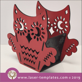 Laser cut template for 3D Kids Owl, Butterfly and Flower Box