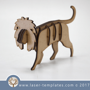 Lion animal 3d wooden puzzle template. ONLINE store for laser cut templates.