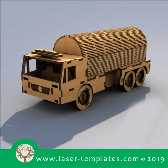 Laser cut template for 3D Tanker Truck