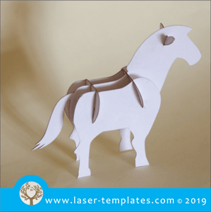 Laser cut template for 3D Trojan Horse