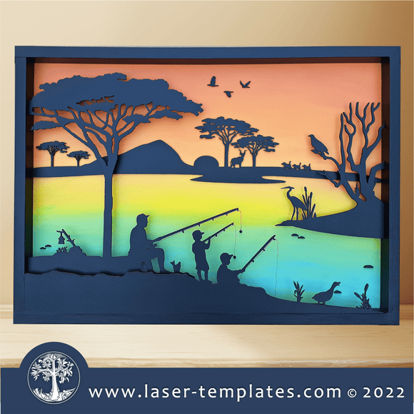 3D Wall Art - Fishing with boys