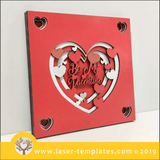 Laser cut template for 3mm 3D Be My Valentine Scene