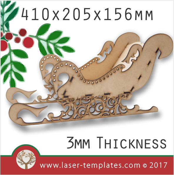 3mm 3D Sleigh – Laser Ready Templates