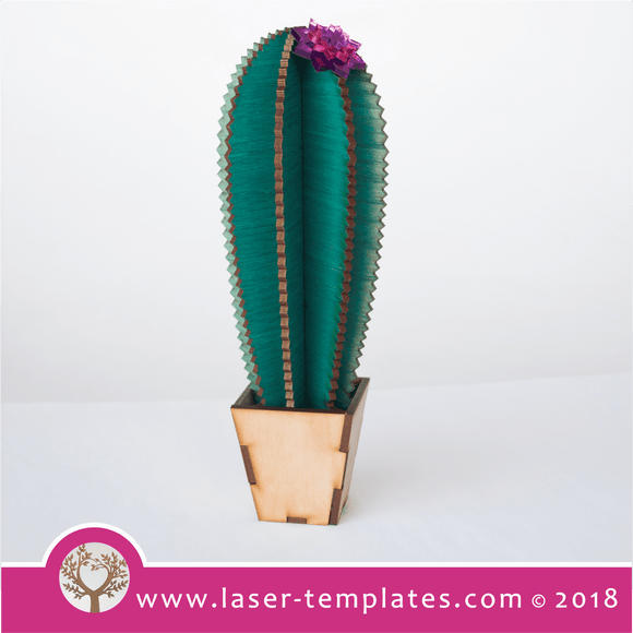Laser cut template - 3D Succulent / Cactus 1 - 3mm