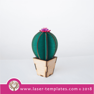 Laser cut template - 3D Succulent / Cactus 3
