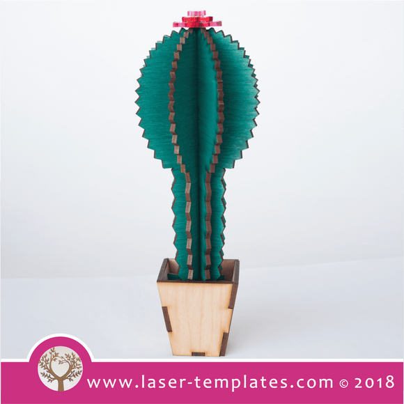 Laser cut template - 3D Succulent / Cactus 1 - 3mm