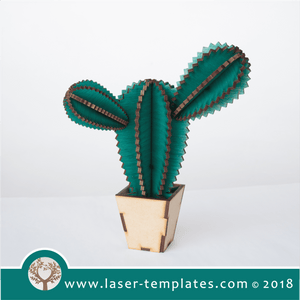 Laser cut template - 3D Succulent / Cactus 2 - 3mm