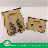 Laser cut template for 3mm 3D Tent Card Jewelry Stand x2 Sizes