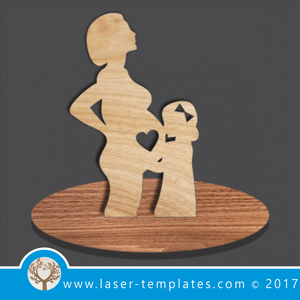 Baby shower design template download. Laser cut template online store. Stand