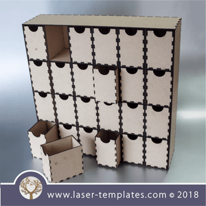3mm Box with 24 drawers kinder surprise advent calendar