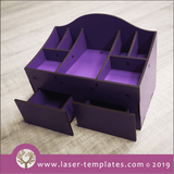 Laser cut template for 3mm Dresser Organizer