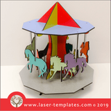Laser cut template for 3mm Horse Carnival Carousel