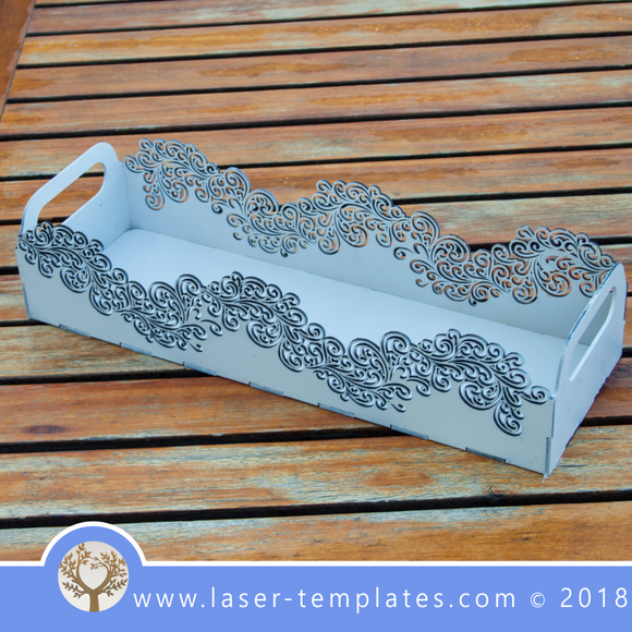 Laser Cut Large Curled Box Template, Download From The Online Store