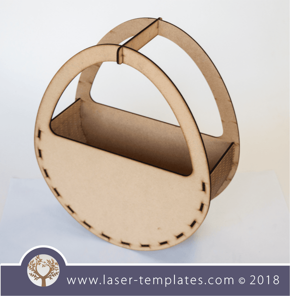 Laser Cut 3mm Living hinge Basket Template