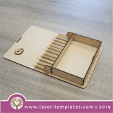 Laser cut template - 3mm Living hinge Birthday box with lock