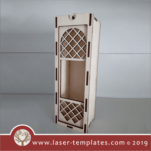 Laser cut template for Mosaic style front Wine box