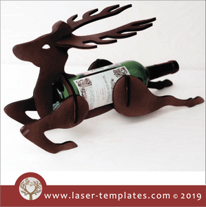 Laser cut template for Reindeer Wine Holder