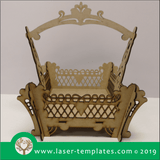 Laser cut template for 3mm Royal Basket with 6mm Handle