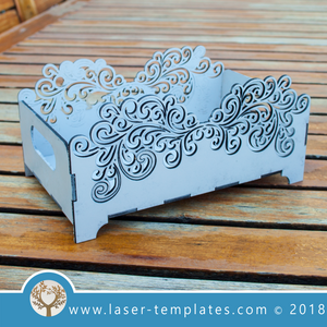 Laser Cut Small Curled Box Template, Download From The Design Store