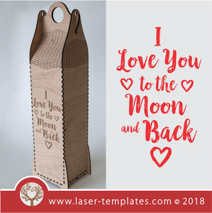 3mm Wine Box 3 - I love you to the moon and back