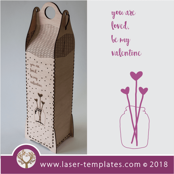 3mm Wine Box 7 - You are loved, be my valentine